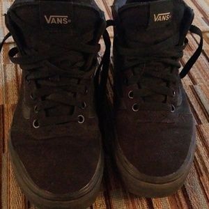 Black high-top Vans